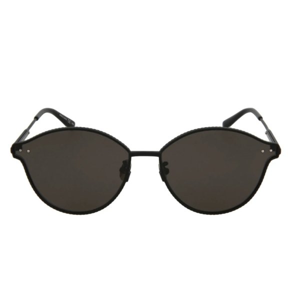 Bottega Veneta Unisex Black and Grey Metal Sunglasses!